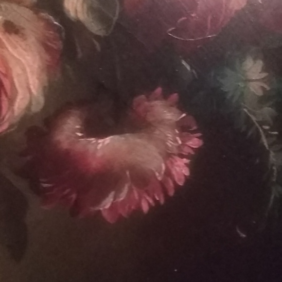 Italian Tole Papier Mache Wood Tray w Floral Spray - Picture 6 of 8